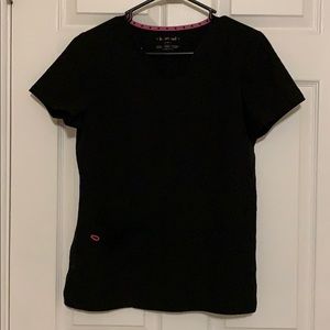 Black heartsoul scrub top